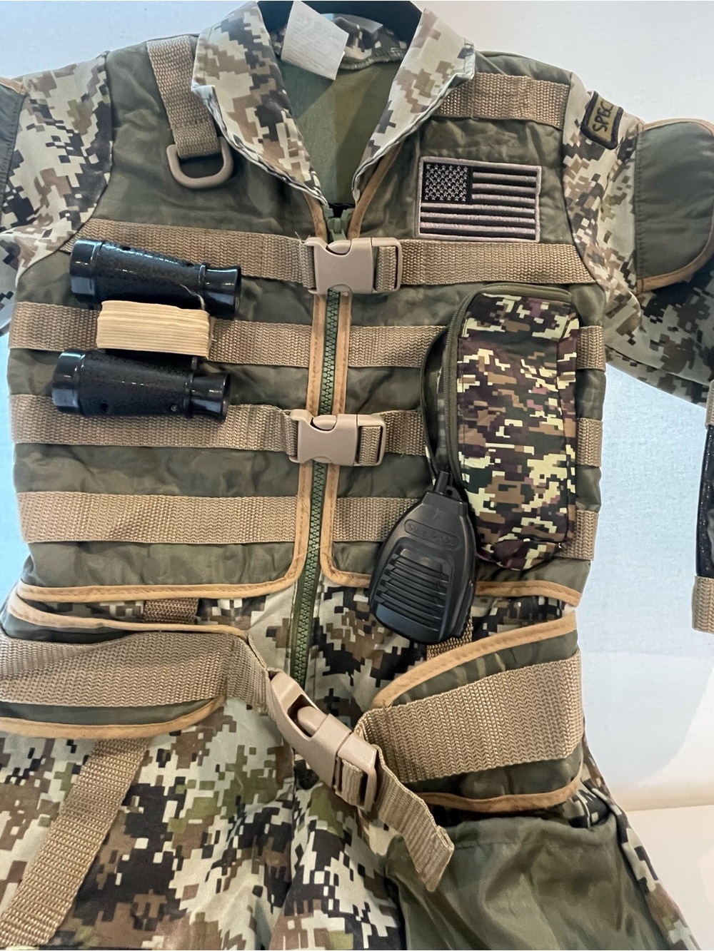 Military Style Tactical Jumpsuit in Olive & Digital Camo